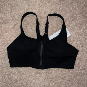 New Athleta Empower II Train Zipper Bra Black size M
